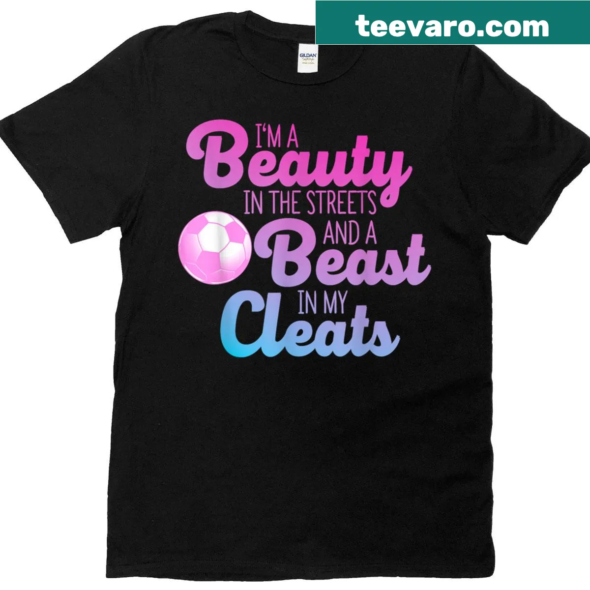 Humorous soccer-themed design for women, celebrating the sport — on a men's t-shirt