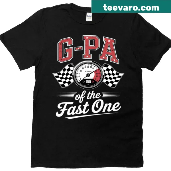 Illustration of a race car with 'G-pa Of The Fast One' text