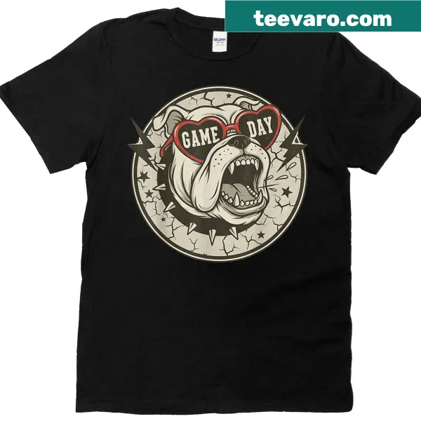 Bulldog-themed t-shirt celebrating game day