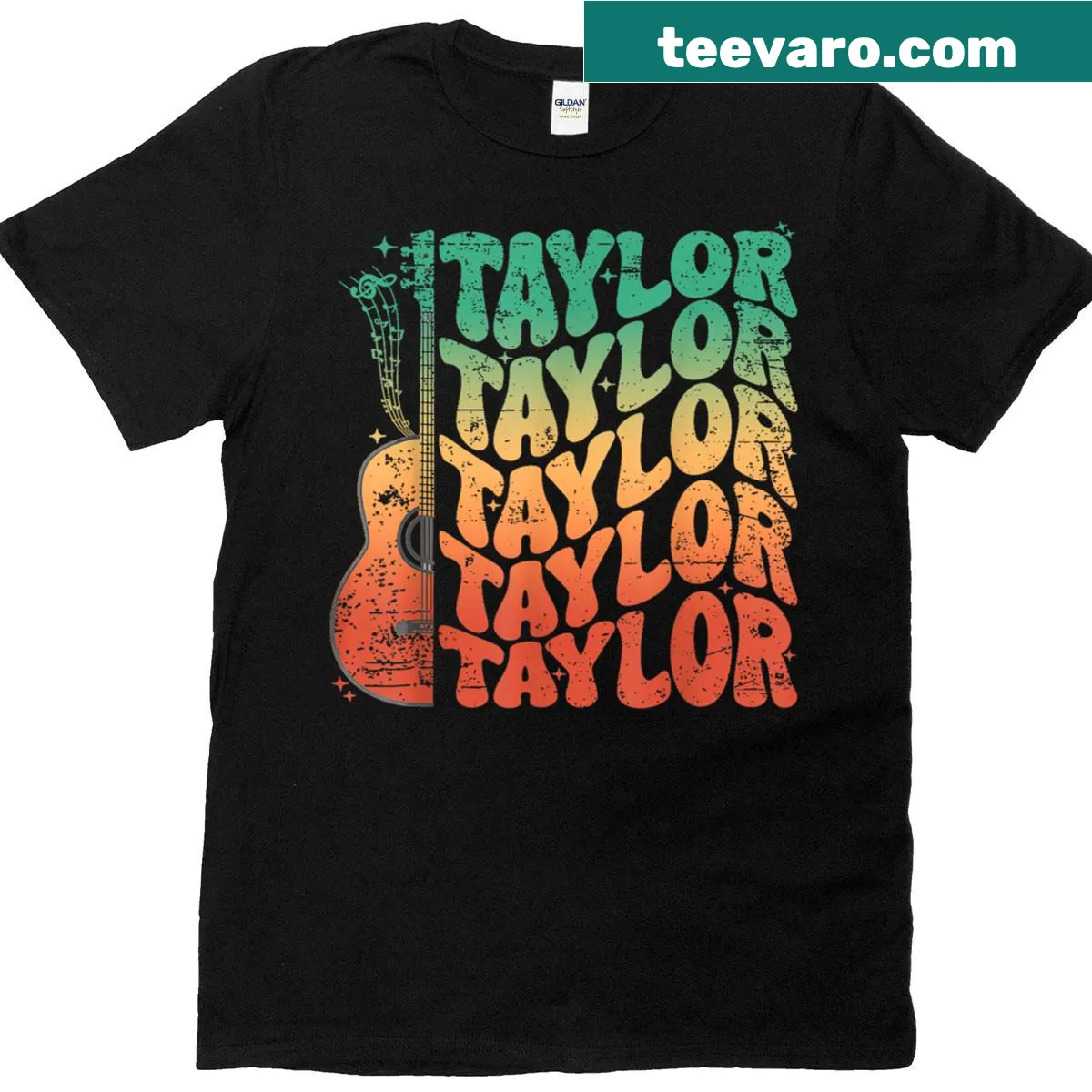 Personalized retro-style T-shirt with the name Taylor — on a men's t-shirt