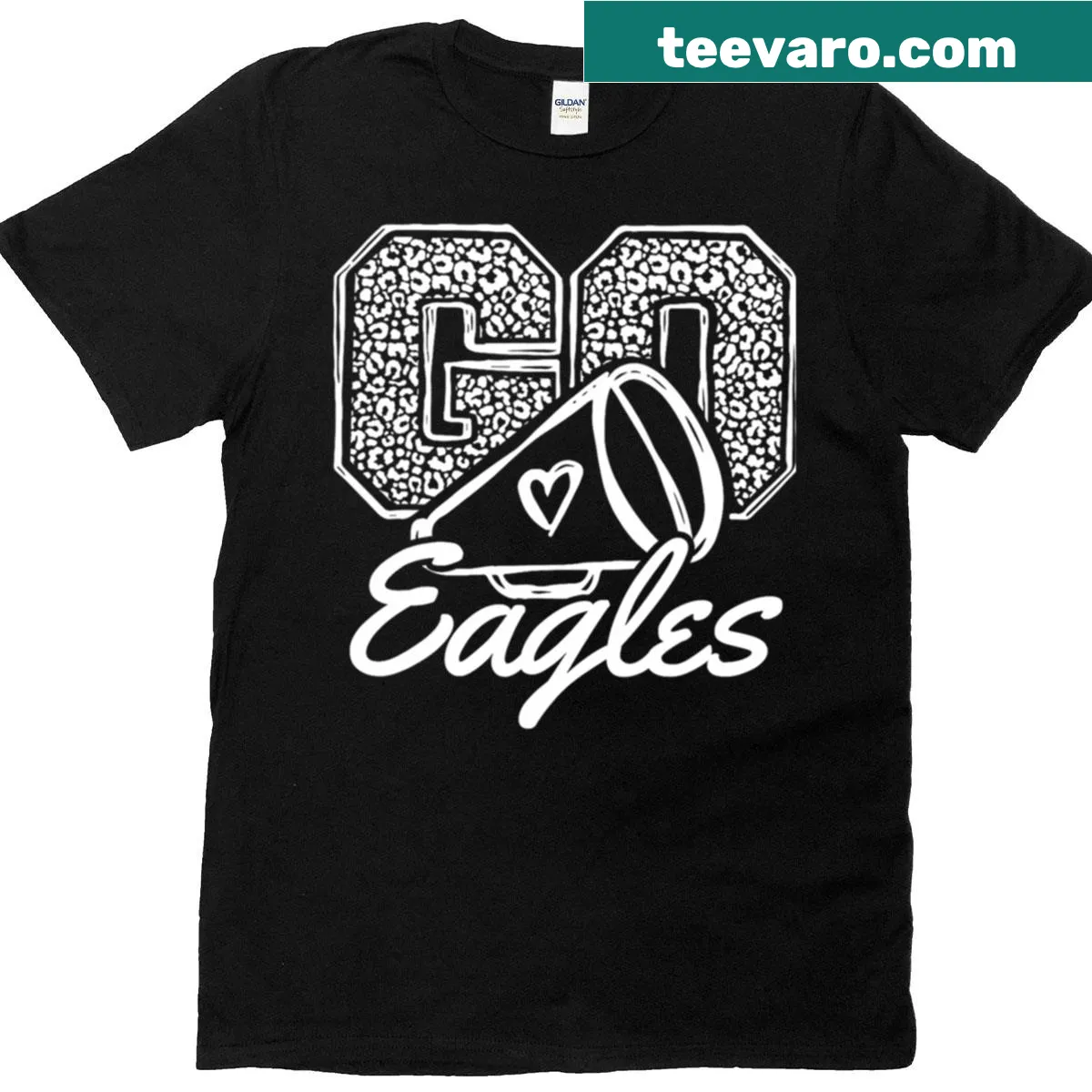 T-shirt featuring the Eagles school mascot for football fans — on a men's t-shirt