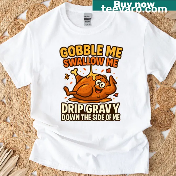 Funny Thanksgiving turkey parody graphic on a t-shirt