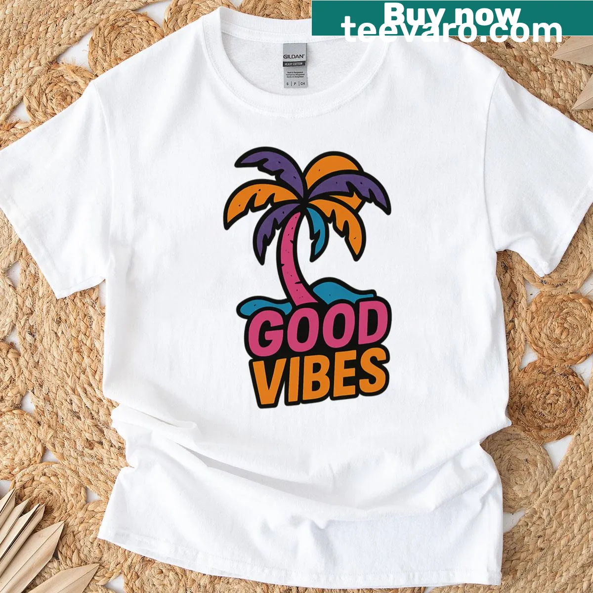 Tropical-themed t-shirt with lively illustration for nature lovers — on a men's t-shirt