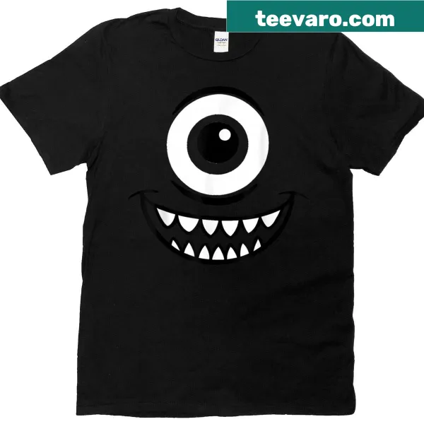 Goofy one-eyed monster face graphic for Halloween