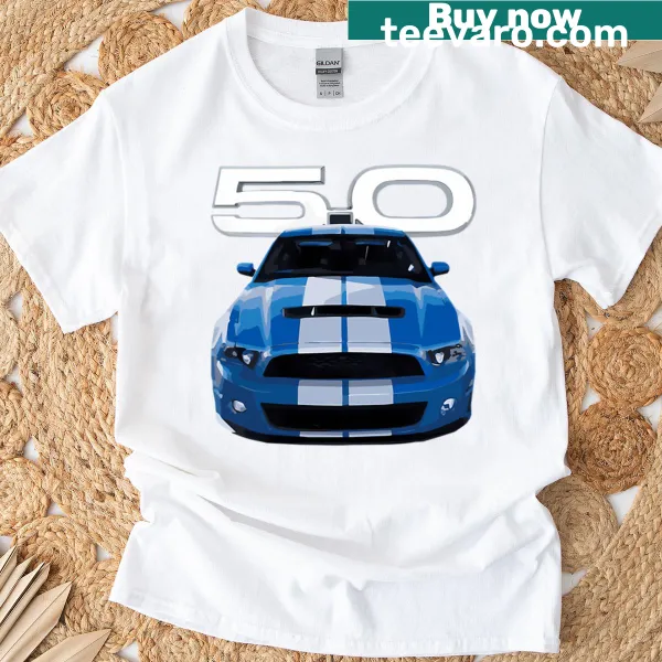 Graphic of a GT Mustang Shelby Cobra on a t-shirt.