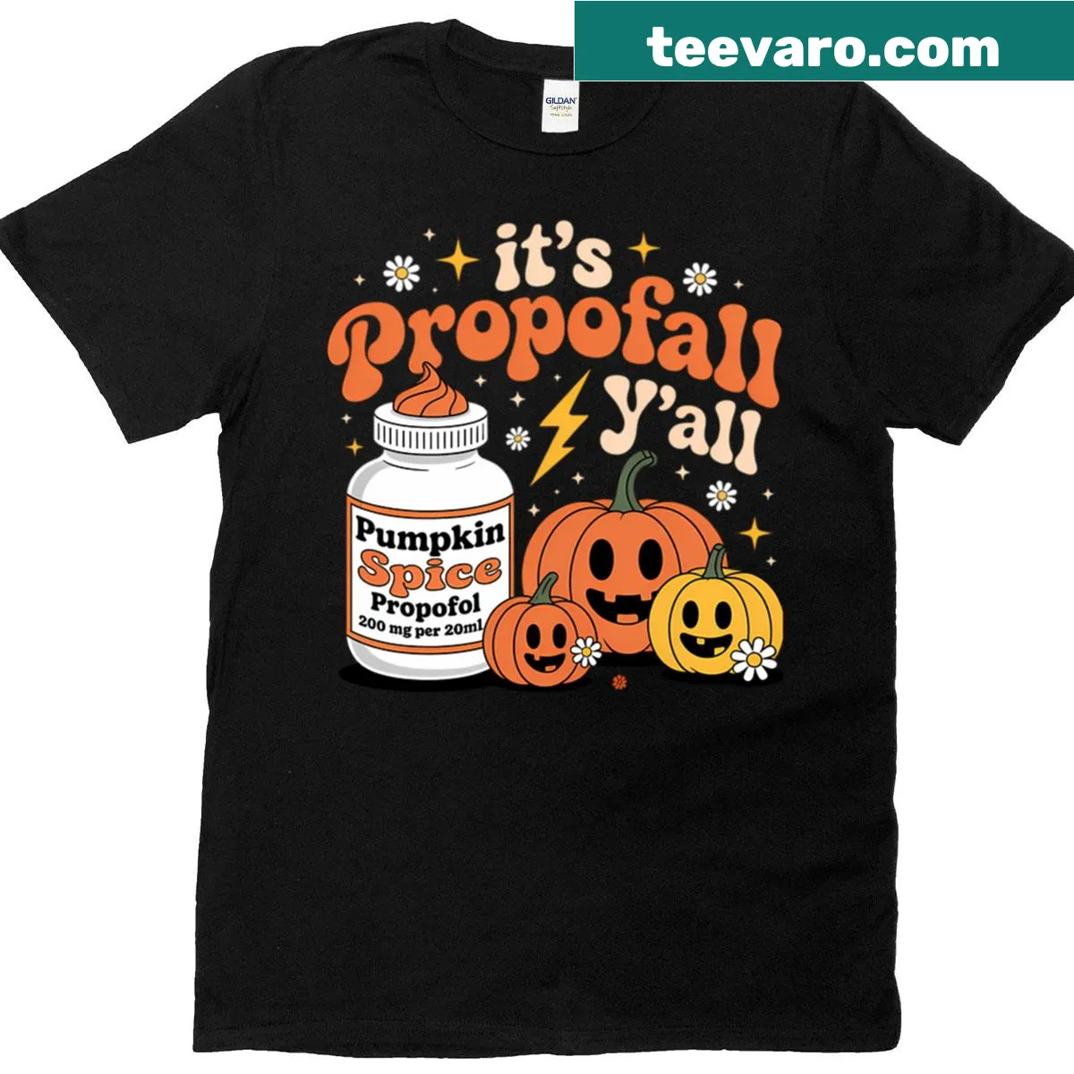 Funny Halloween T-shirt for ICU nurses with witty text — on a men's t-shirt