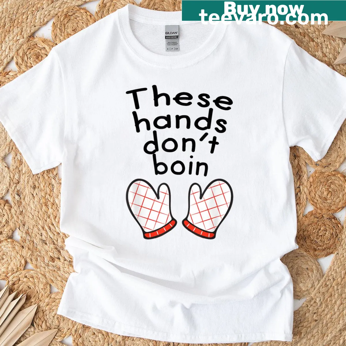 Humorous t-shirt with playful saying in bold typography — on a men's t-shirt