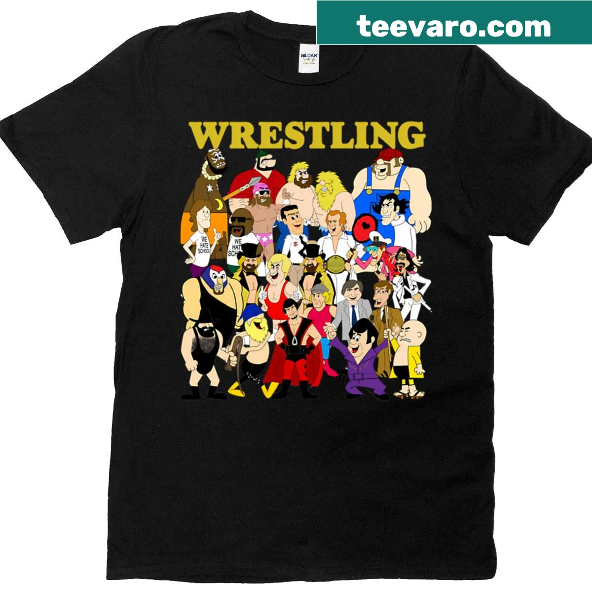 Hannah-barbarian wrestling graphic T-shirt — on a men's t-shirt