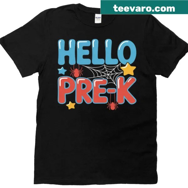 Pre-k team t-shirt featuring a playful spider and bold text