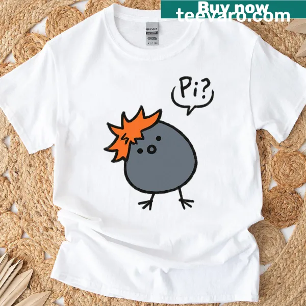 Volleyball t-shirt featuring a playful crow character design