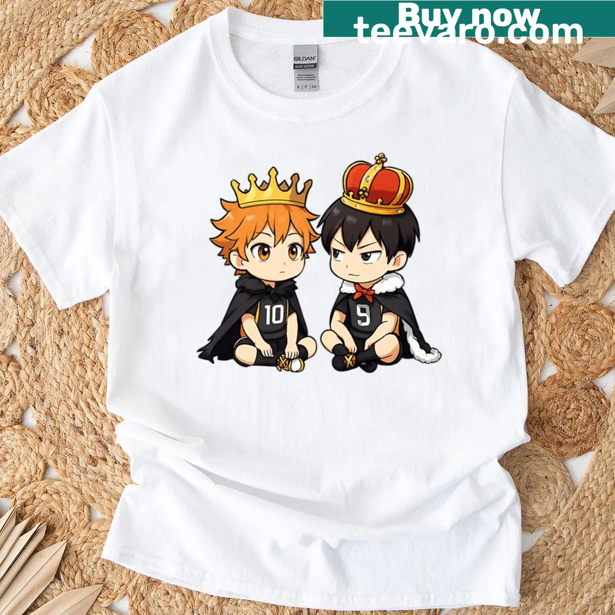 Hinata Kageyama graphic t-shirt celebrating volleyball — on a men's t-shirt