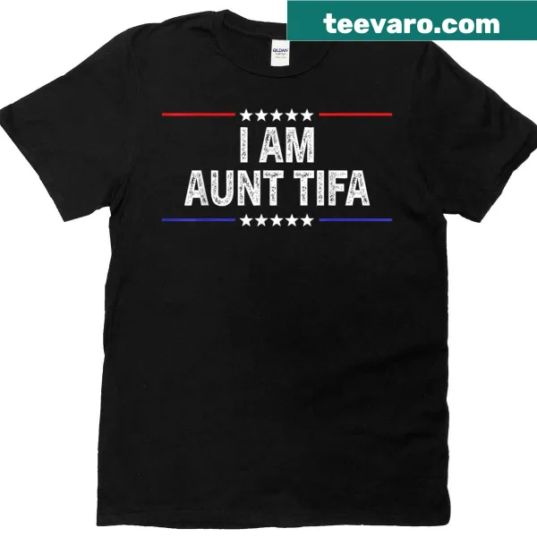 Cartoon-style t-shirt that says 'I Am Aunt Tifa'