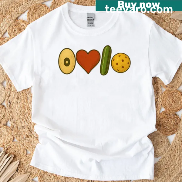 Hand-drawn pickleball symbols t-shirt design