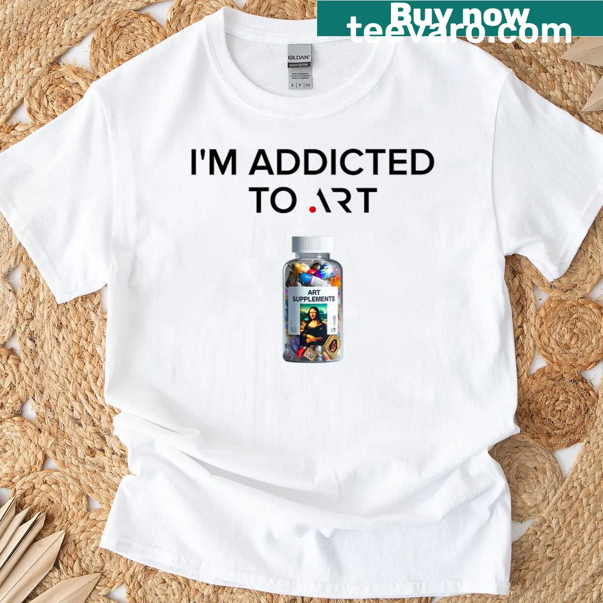 Typography T-shirt that expresses love for art — on a men's t-shirt