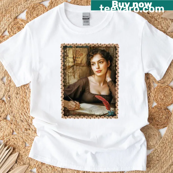 Witty Jane Austen birthday t-shirt with literary-themed design