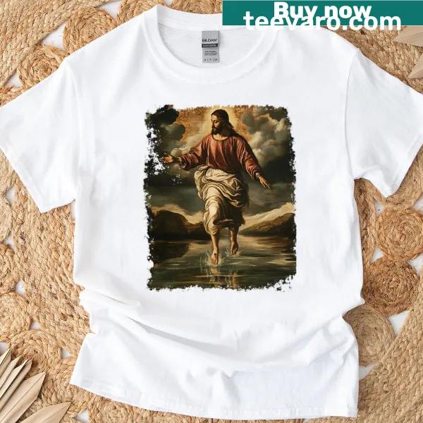 Elegant Jesus Christ design T-shirt with faith-oriented messaging