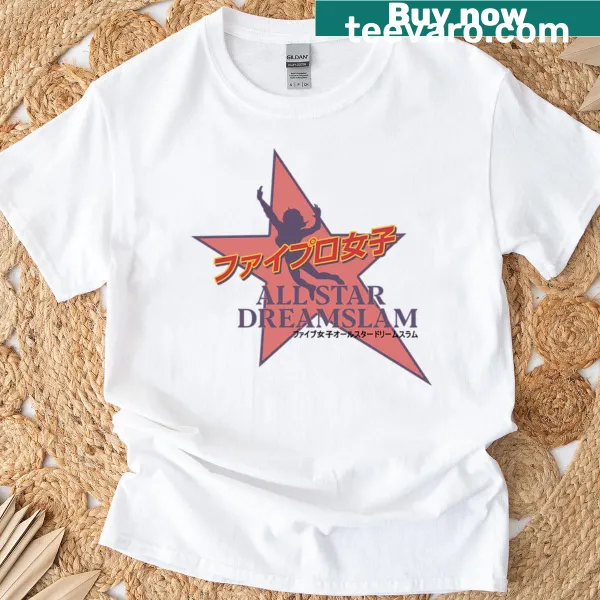 Dynamic wrestling illustration on Joshi Puroresu T-shirt for fans