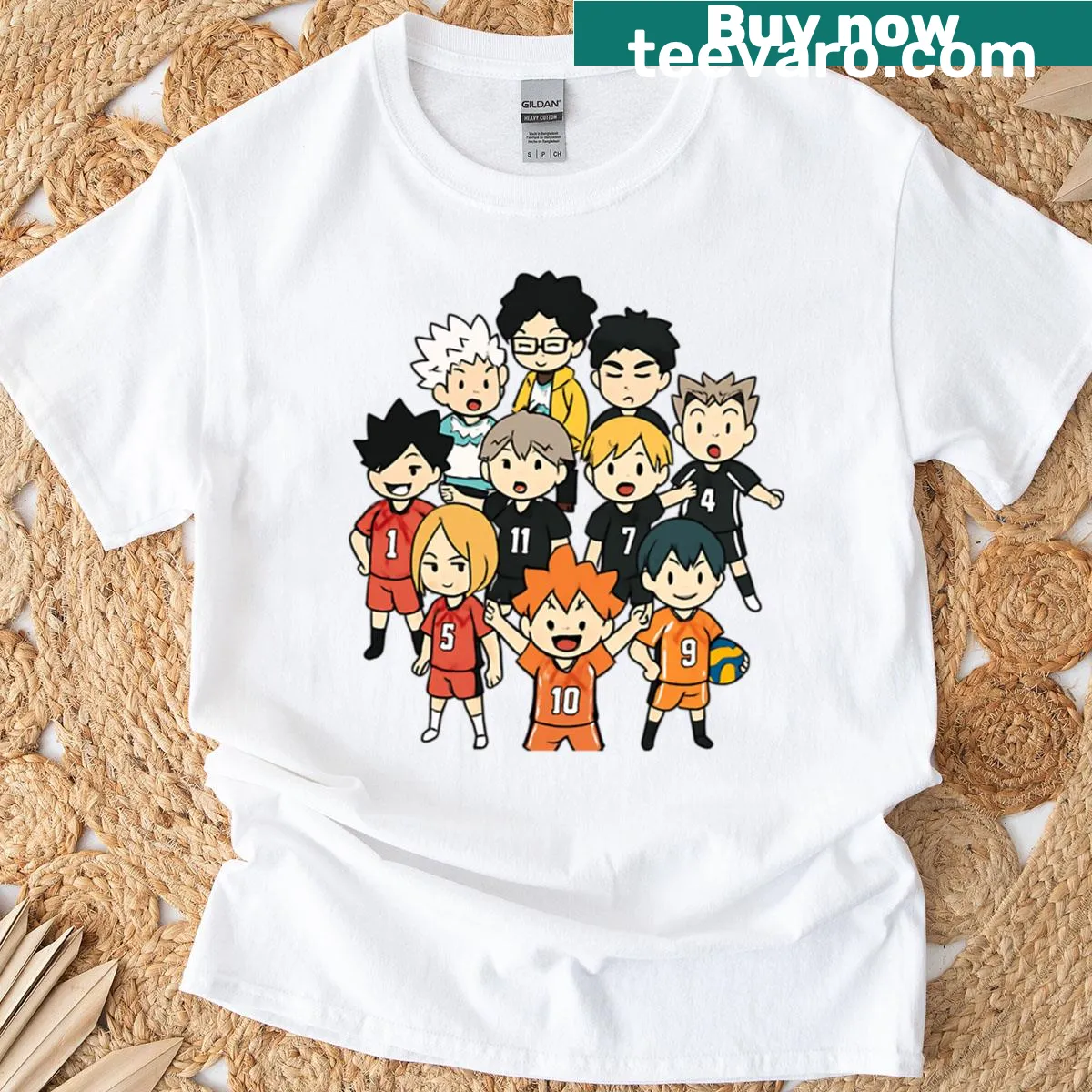Illustration of Karasuno team on a t-shirt — on a men's t-shirt