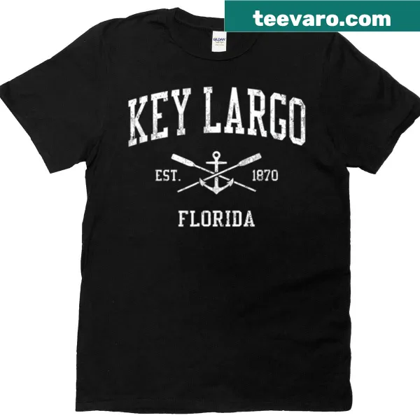 Nautical themed t-shirt with crossed oars and a boat anchor