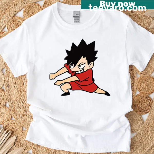 T-shirt featuring Kuroo Tetsuro in an action pose