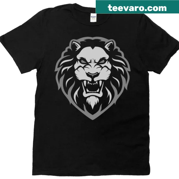 Minimalist lion head silhouette T-shirt