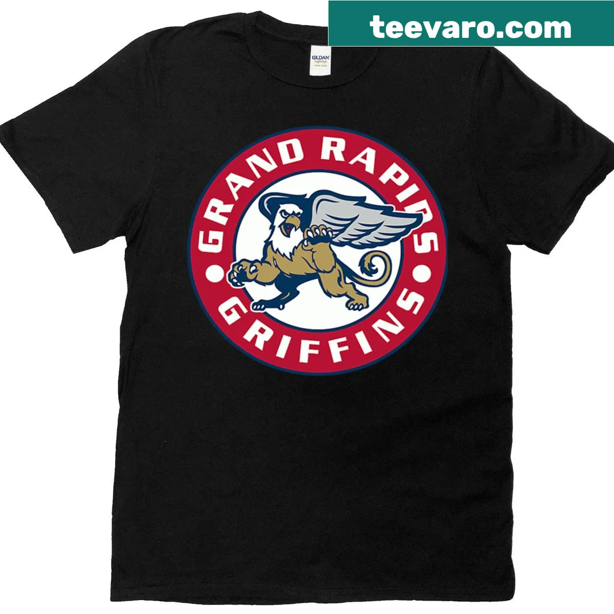 Sporty hockey-themed t-shirt featuring a prominent logo — on a men's t-shirt