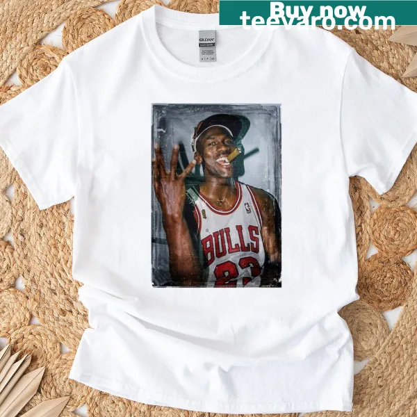 Illustrative t-shirt featuring Michael Jordan