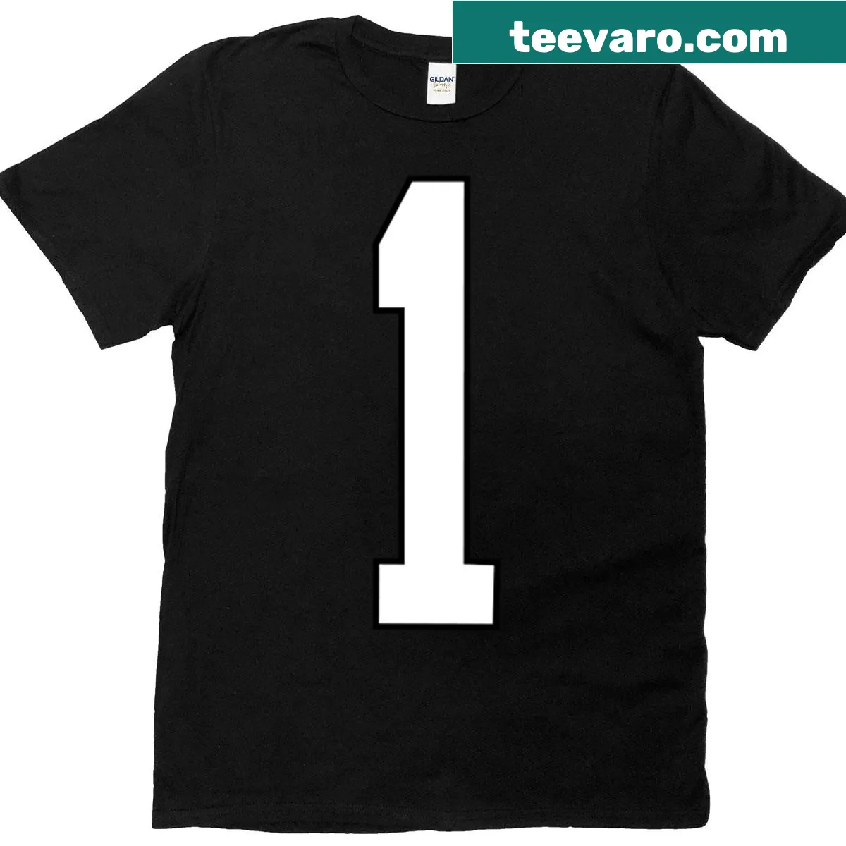 Parent Flyers decal T-shirt with 'Number 1' design — on a men's t-shirt