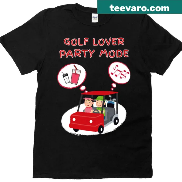 Funny golf shirt with 'Party On The Golf Course' text