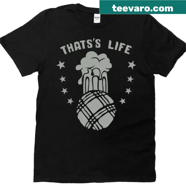 Petanque humor t-shirt with beer logo
