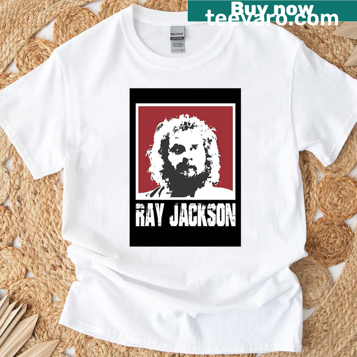 Illustration of Ray Jackson from Bloodsport on t-shirt — on a men's t-shirt