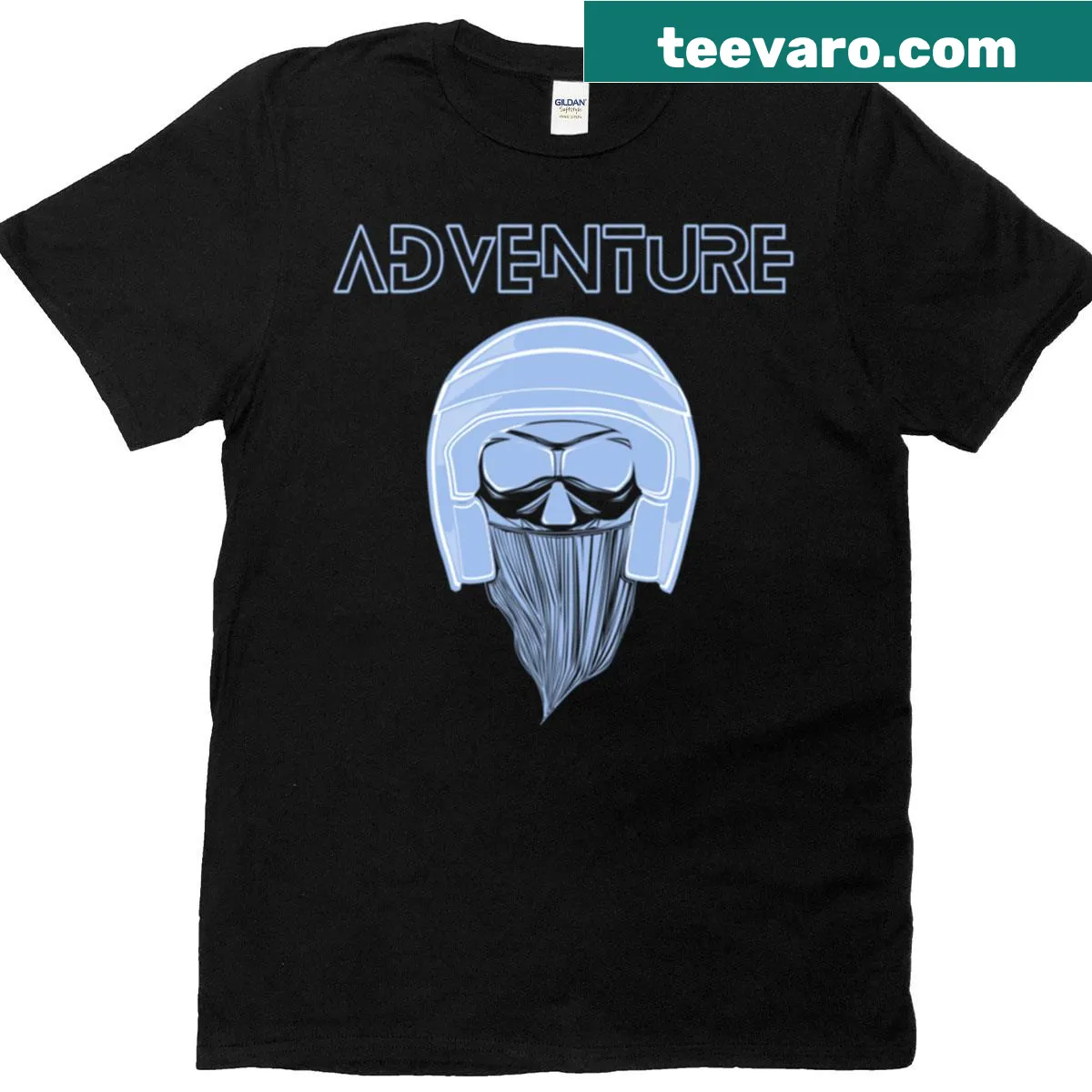 Bold typography adventure biker design on premium T-shirt — on a men's t-shirt