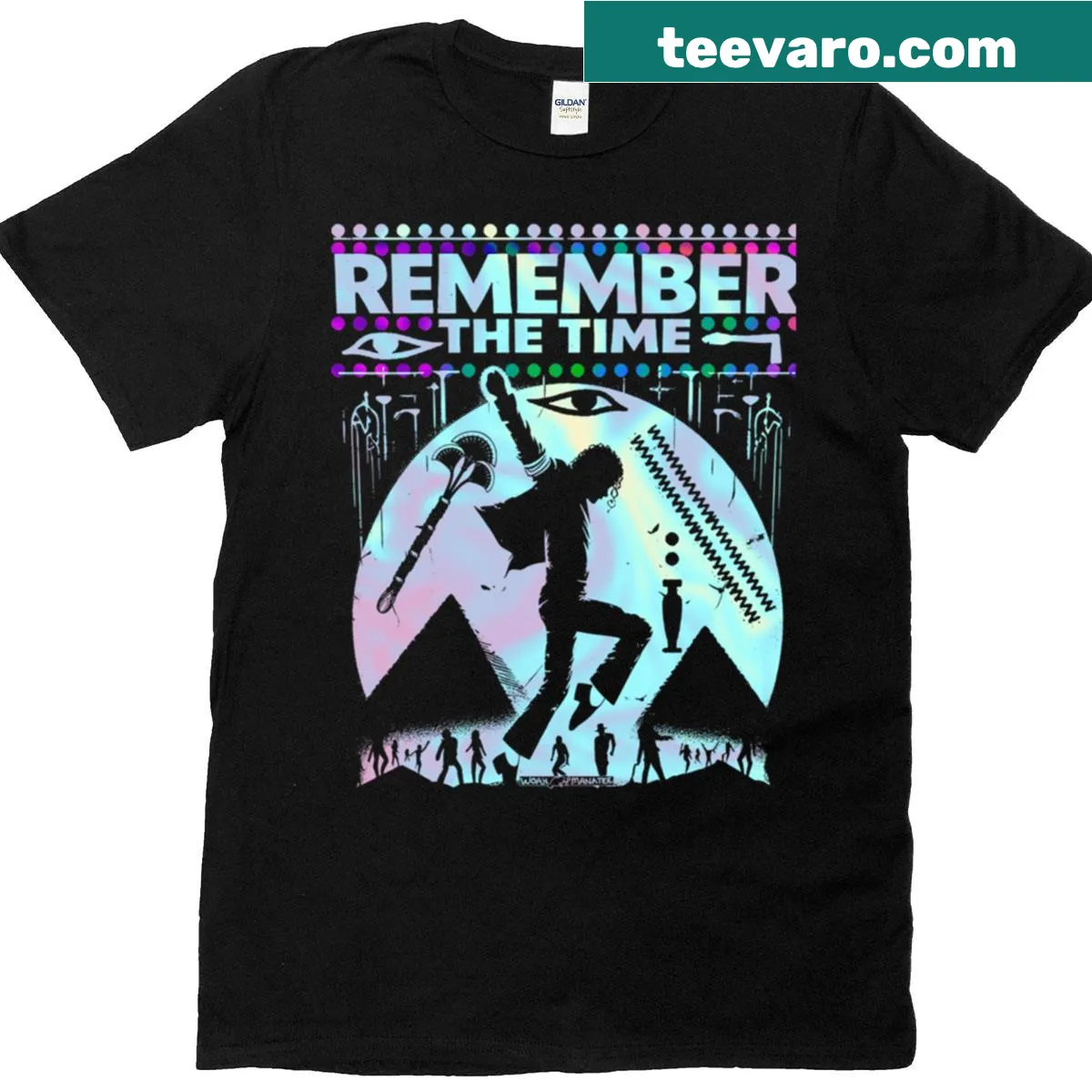 Typography saying 'Remember The Time' on a T-shirt — on a men's t-shirt