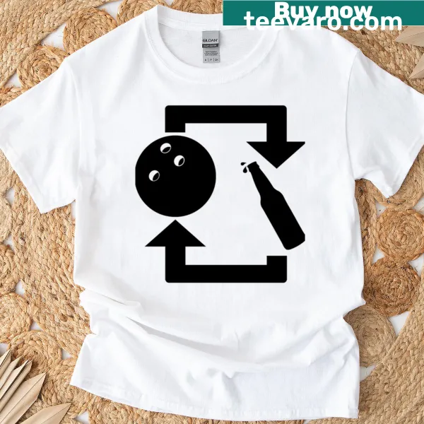 Playful Roll Drink Repeat typography T-shirt