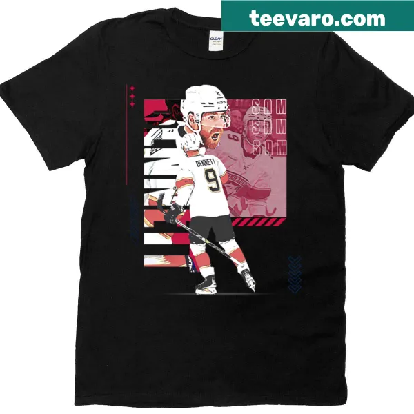 Hockey player graphic T-shirt