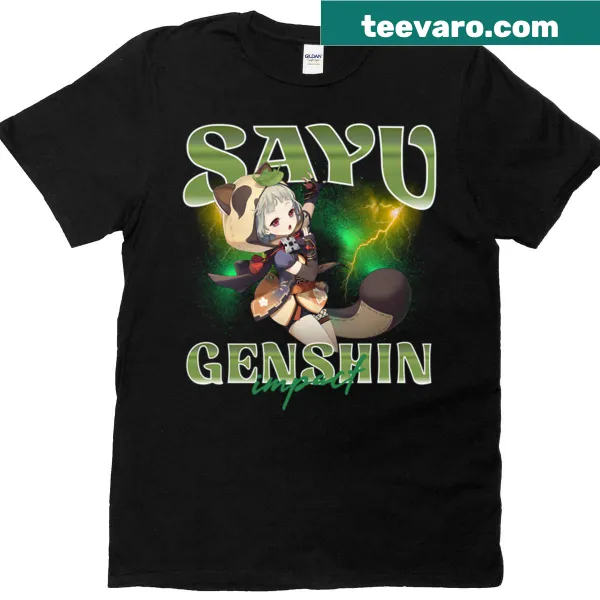 Genshin Impact Sayu illustration T-shirt for gaming fans