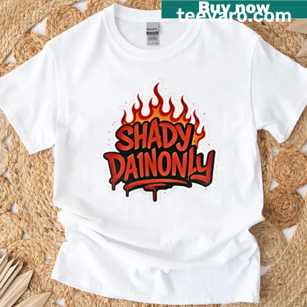 Funny Shady Da1nonly t-shirt with playful text design.