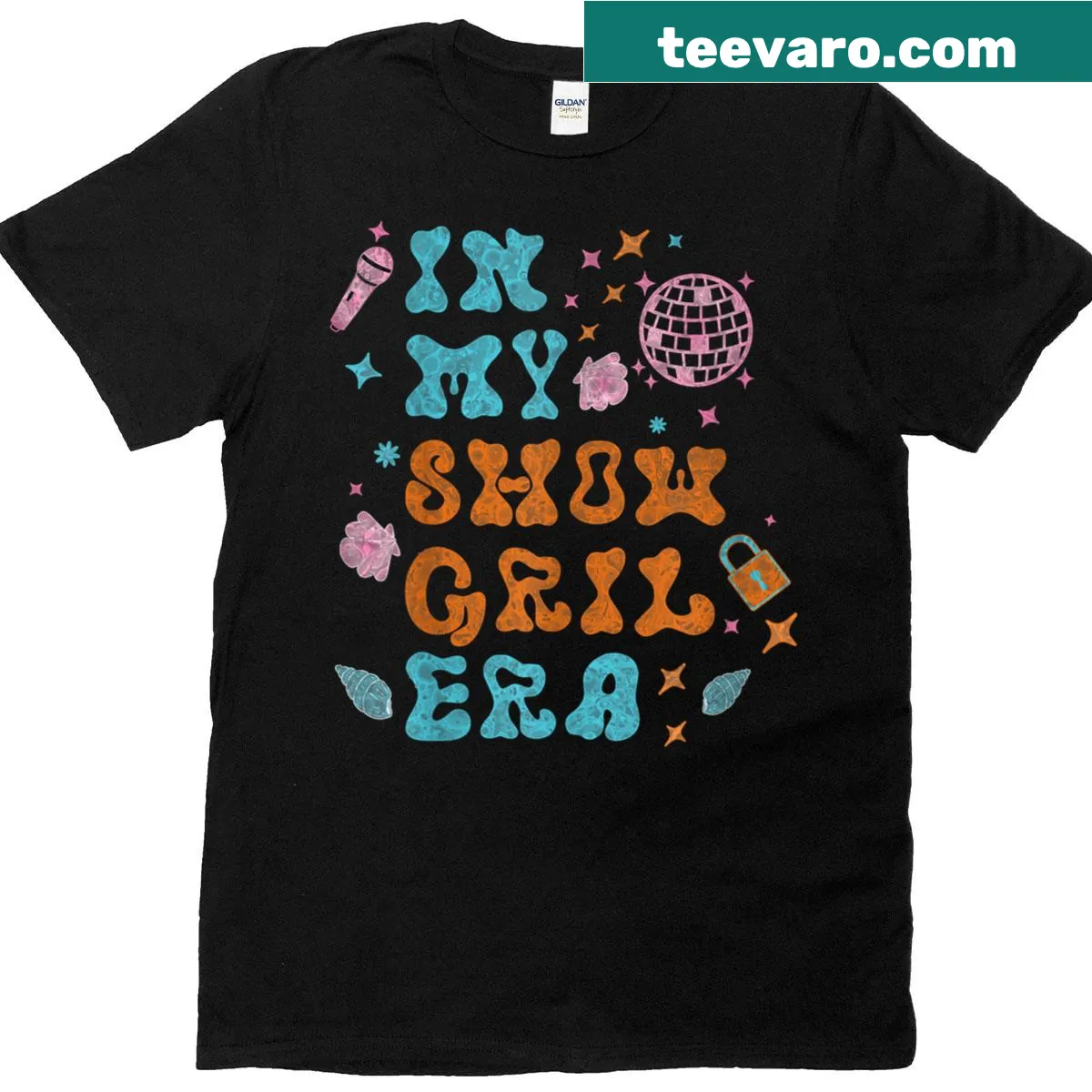 Show Girl Life groovy retro T-shirt design — on a men's t-shirt