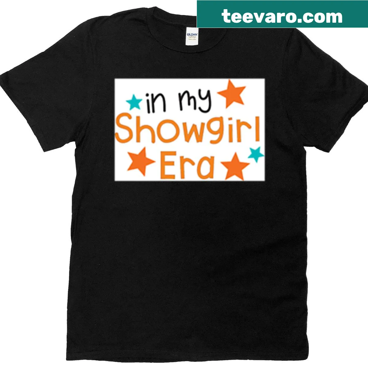 Illustration of Taylor Swift in a showgirl style — on a men's t-shirt