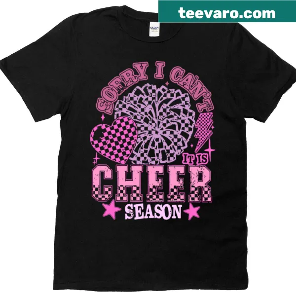 Funny cheerleading T-shirt with spirit season text