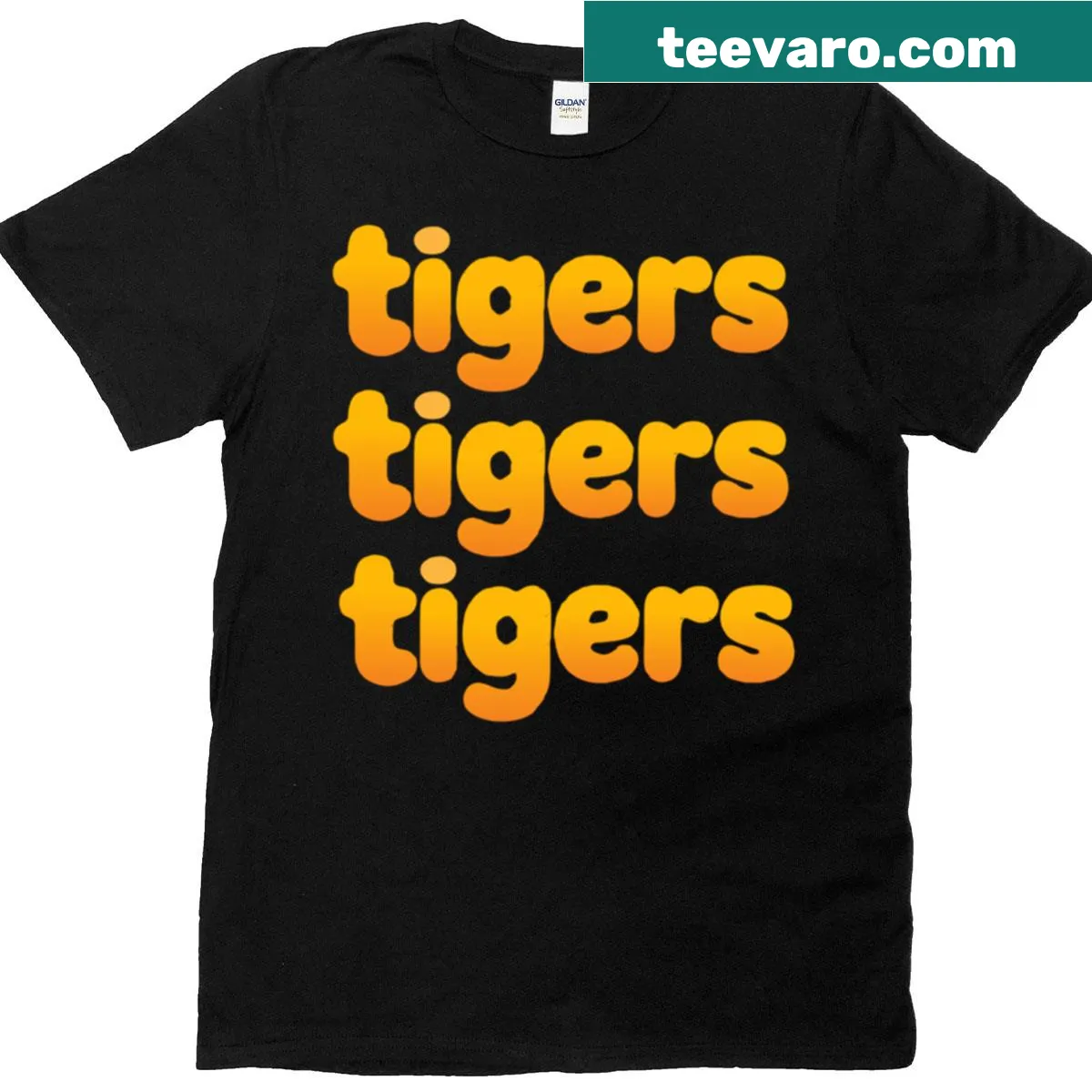 Illustrated Clemson Tigers logo on a pride-filled t-shirt — on a men's t-shirt