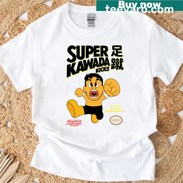 Playful cartoon t-shirt featuring a Kawada character