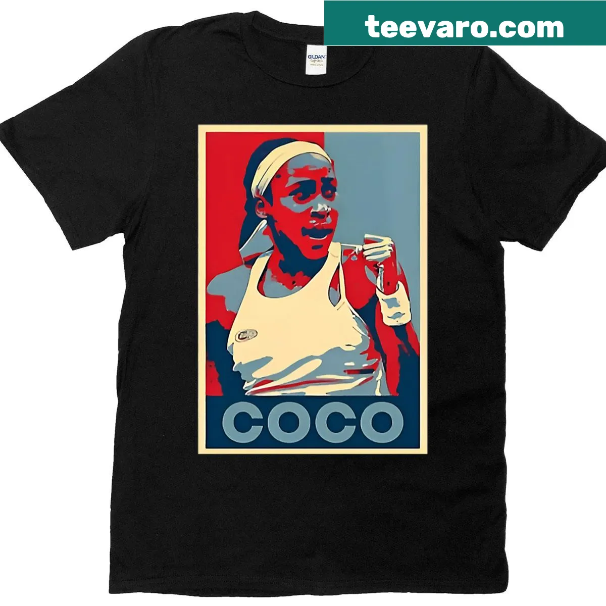 Vintage Tennis Player graphic T-shirt for women — on a men's t-shirt