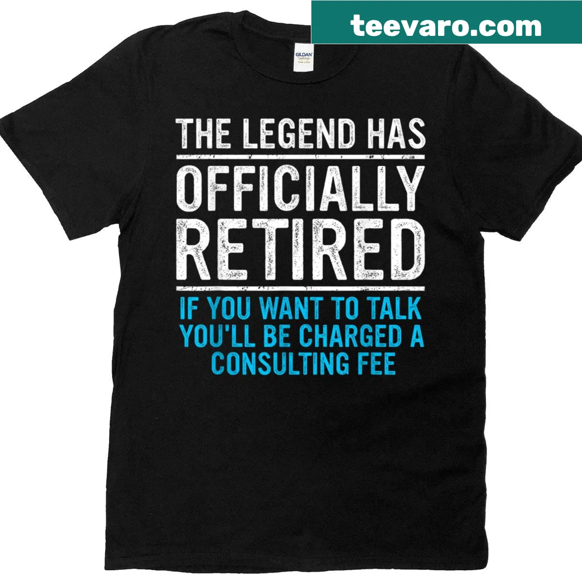 Funny T-shirt for retired dads with a humorous slogan. — on a men's t-shirt