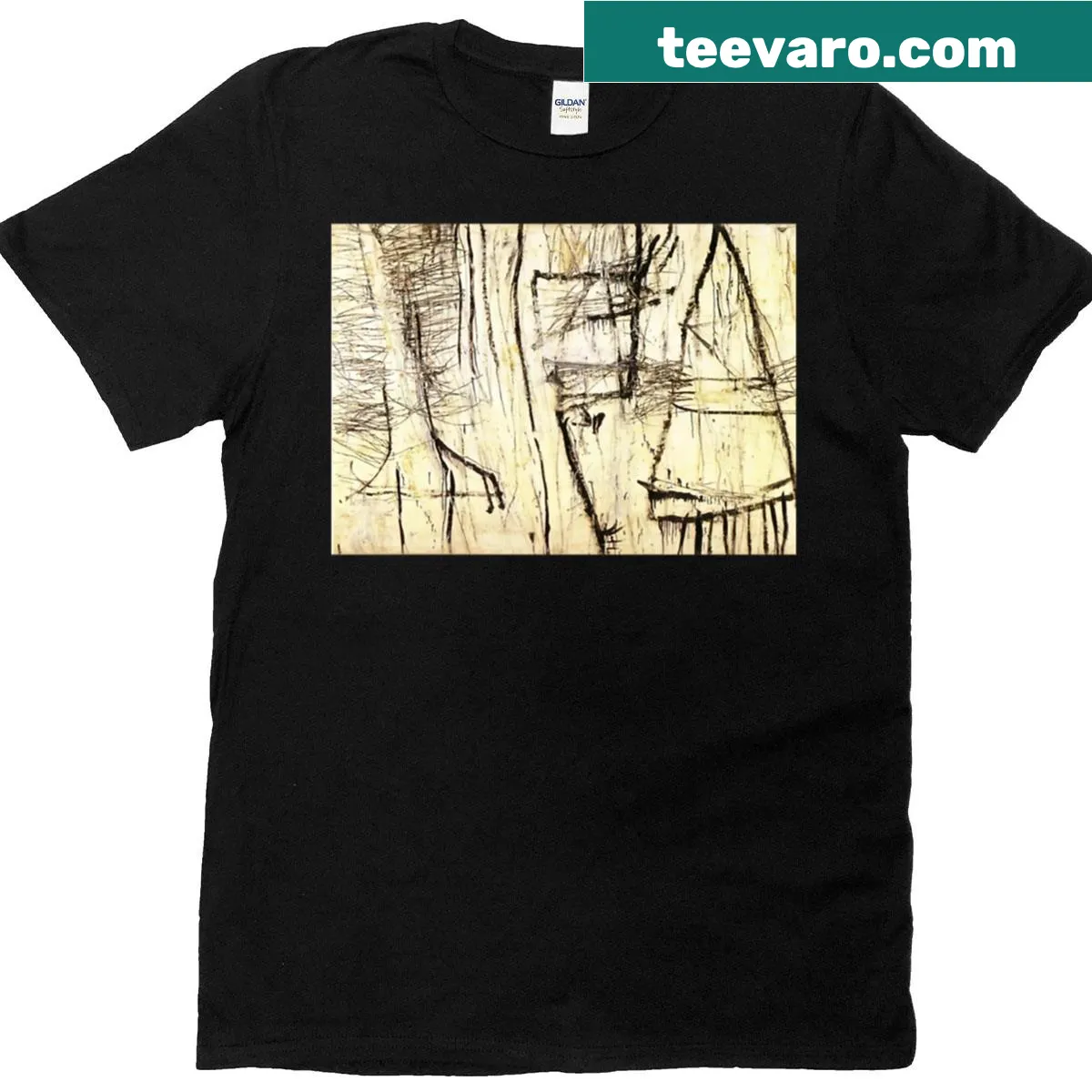 Artistic Tiznit By Cy Twombly T-shirt with unique typography — on a men's t-shirt