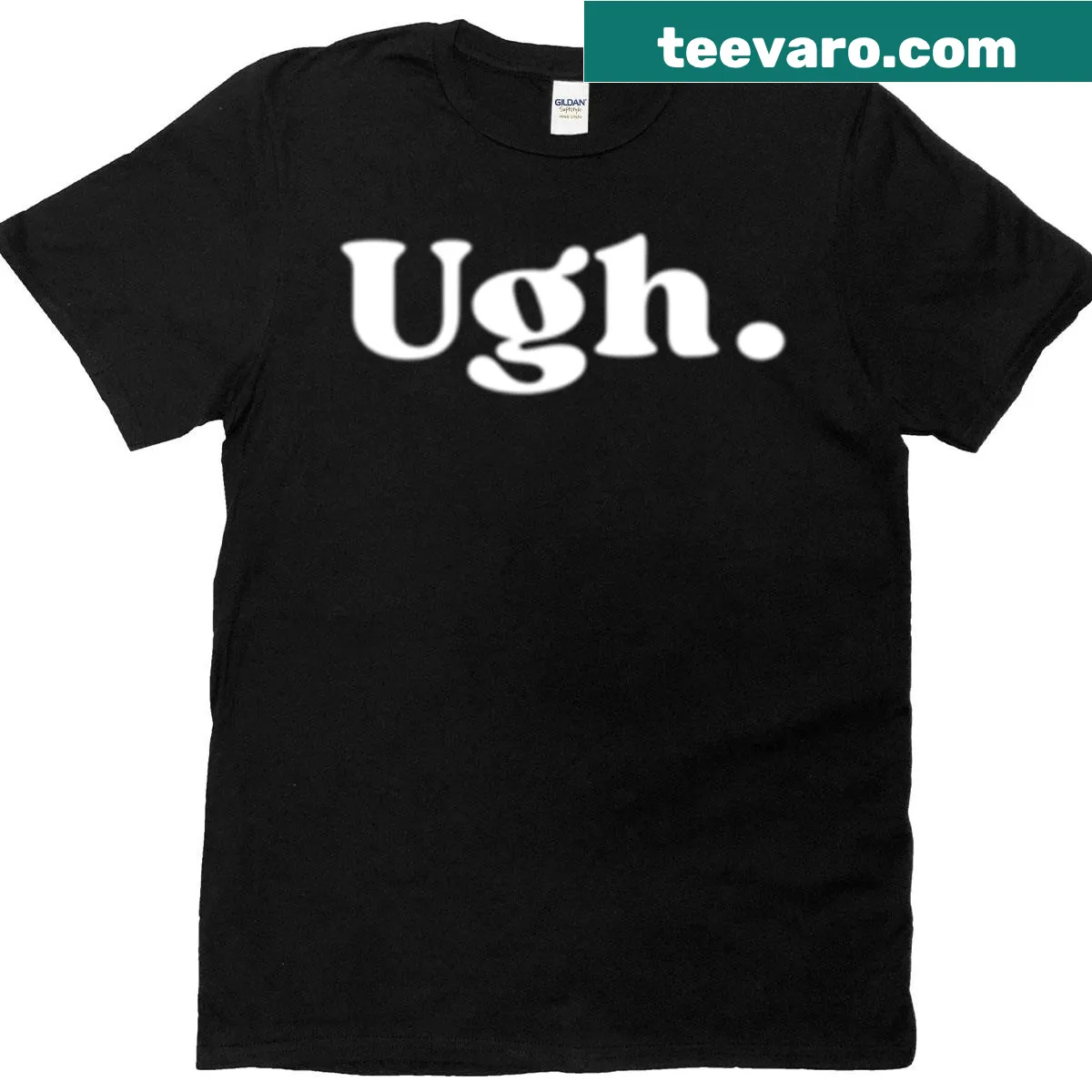 T-shirt featuring the word 'Ugh' in light lettering, reflecting everyday frustration. — on a men's t-shirt