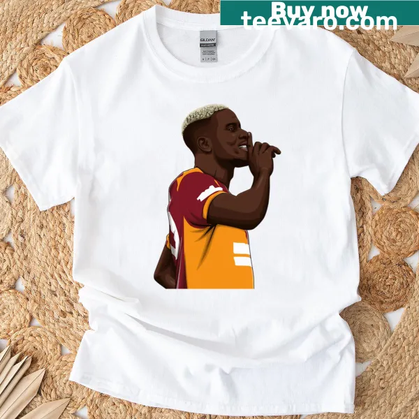 Illustrated Victor Osimhen t-shirt celebrating the soccer star