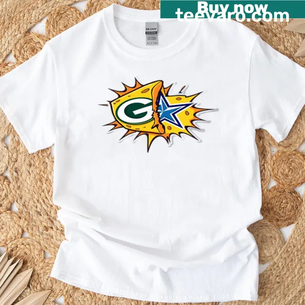 Vintage design Green Bay Packers vs Dallas Cowboys rivalry t-shirt
