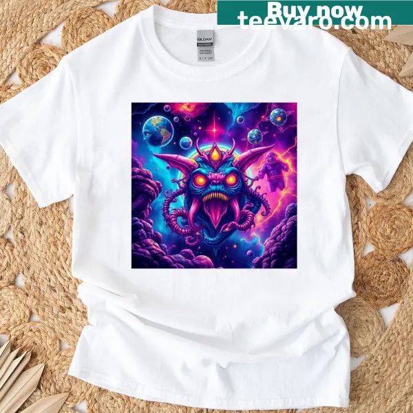 Space Vortex T-shirt featuring a dynamic cosmic graphic