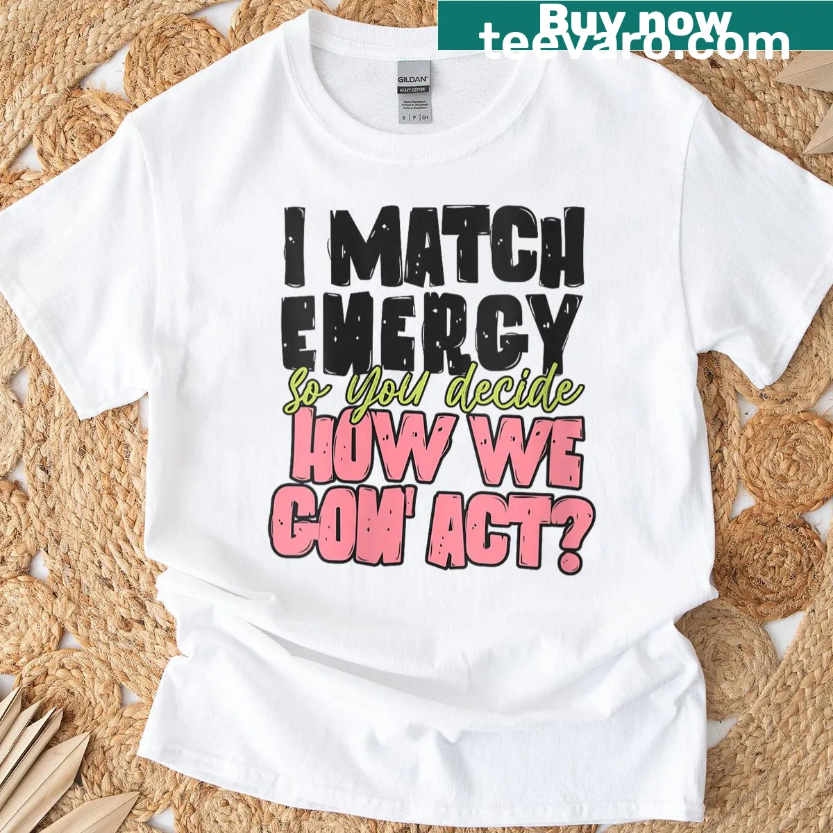 Funny saying t-shirt with bold typography — on a men's t-shirt